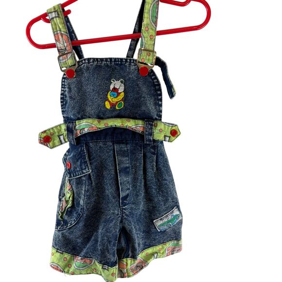 Palazzi Kids Vintage Unisex Denim Shortalls Overalls Size Medium - Picture 1 of 6